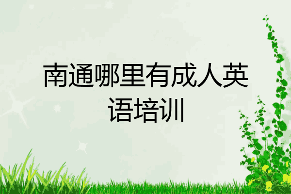 南通哪里有成人英语培训