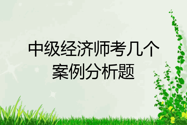 中级经济师考几个案例分析题