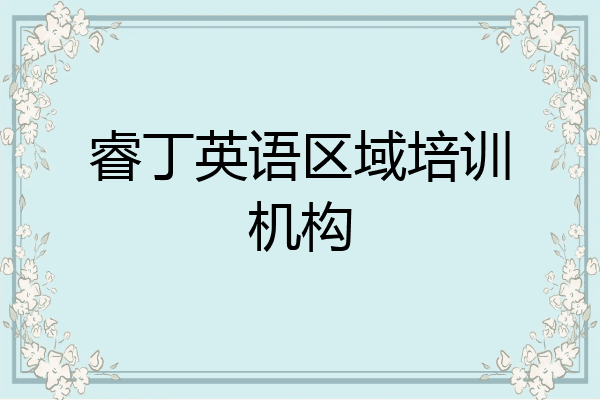 睿丁英语区域培训机构