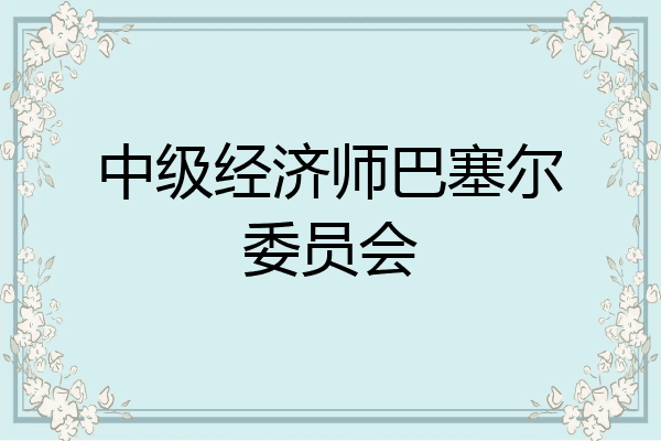 中级经济师巴塞尔委员会
