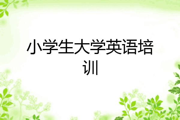 小学生大学英语培训