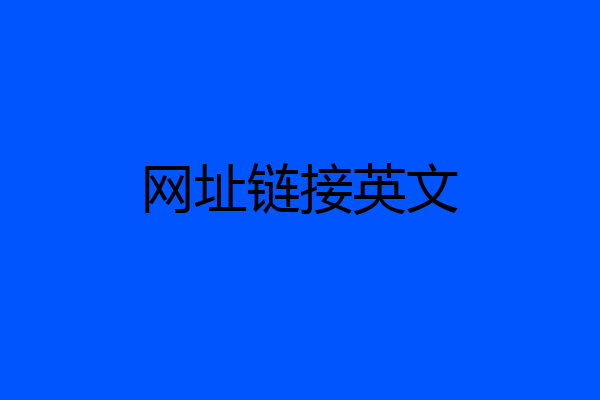 网址链接英文