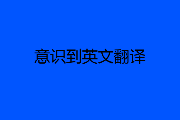 意识到英文翻译