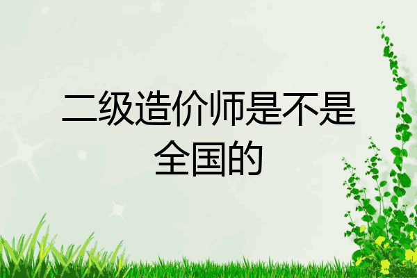 二级造价师是不是全国的