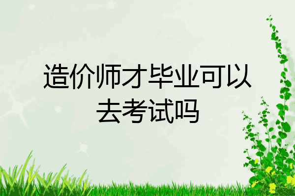 造价师才毕业可以去考试吗