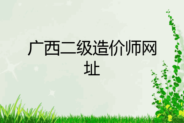 广西二级造价师网址