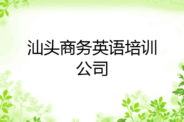 汕头商务英语培训公司