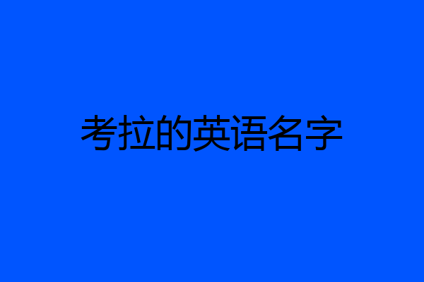 考拉的英语名字