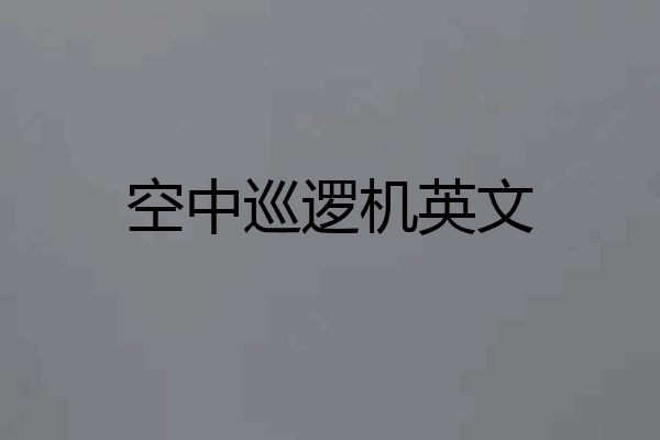 空中巡逻机英文