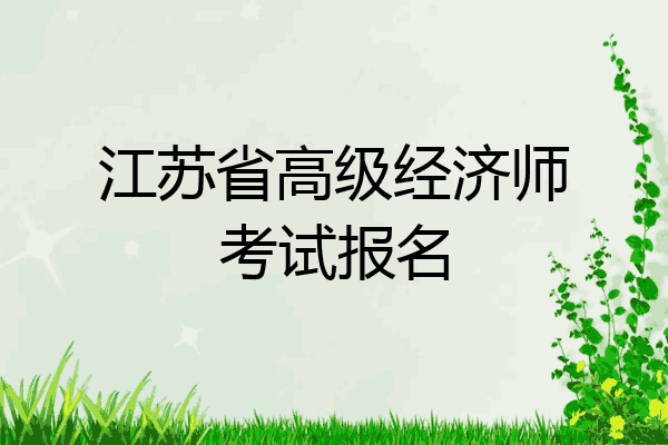 江苏省高级经济师考试报名