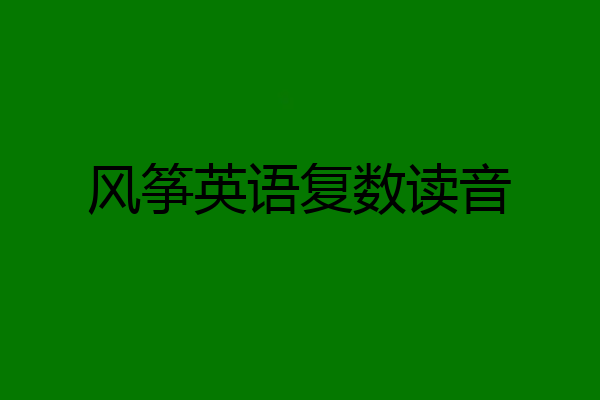 风筝英语复数读音