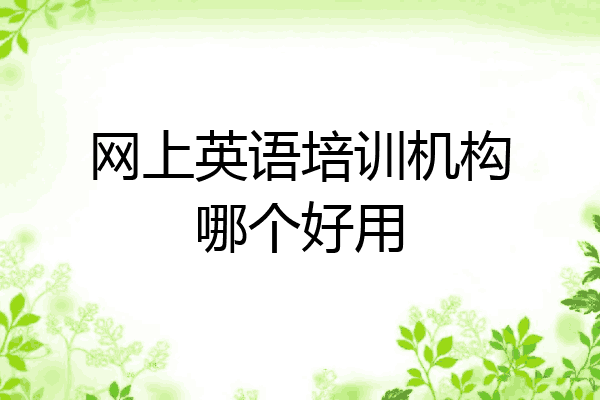 网上英语培训机构哪个好用