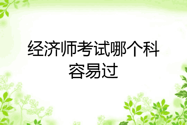 经济师考试哪个科容易过