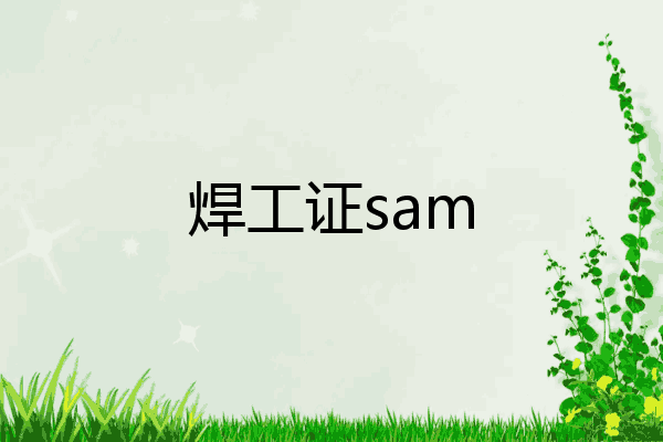 焊工证sam