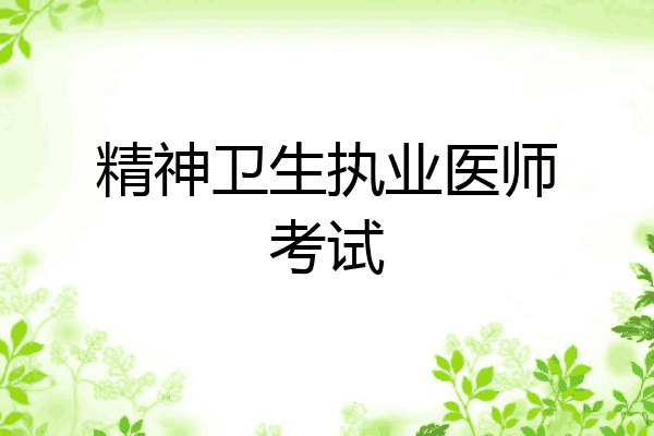 精神卫生执业医师考试