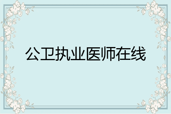公卫执业医师在线