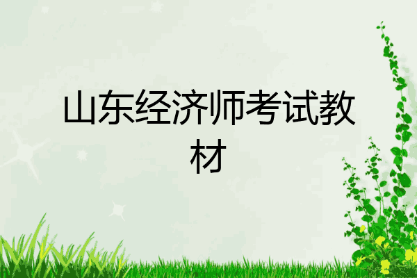 山东经济师考试教材