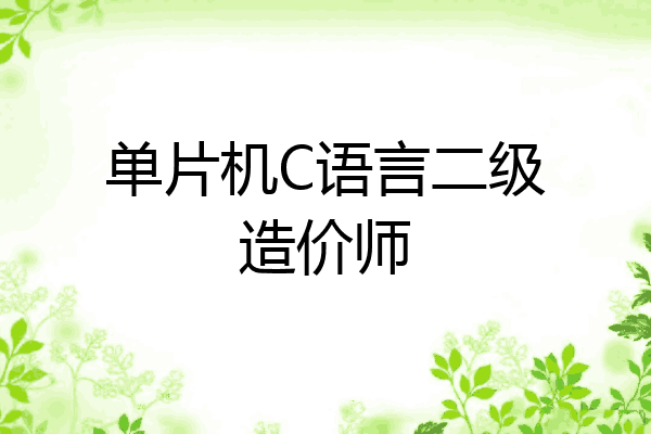 单片机C语言二级造价师