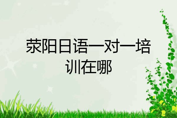 荥阳日语一对一培训在哪