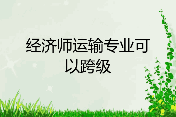经济师运输专业可以跨级