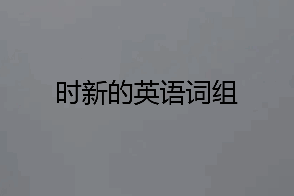 时新的英语词组