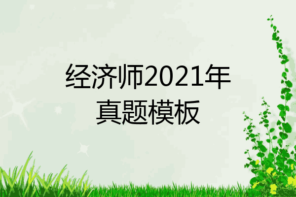 经济师2021年真题模板