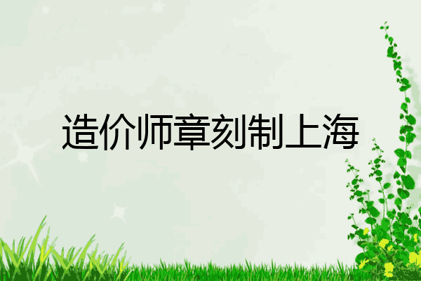 造价师章刻制上海