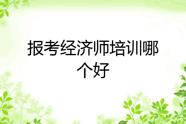 报考经济师培训哪个好