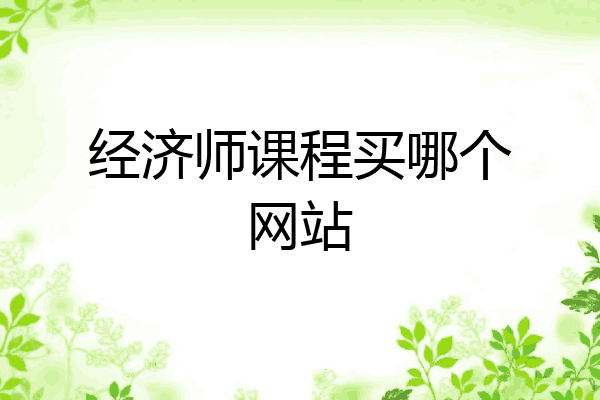 经济师课程买哪个网站