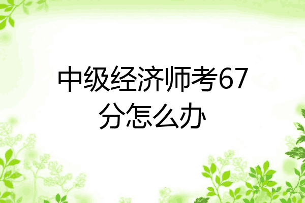 中级经济师考67分怎么办