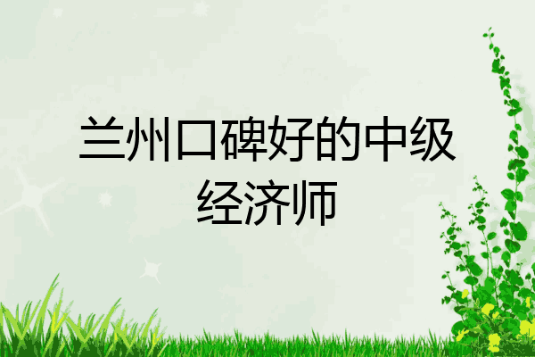 兰州口碑好的中级经济师