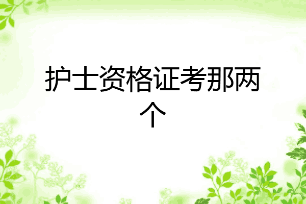 护士资格证考那两个