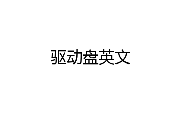 驱动盘英文