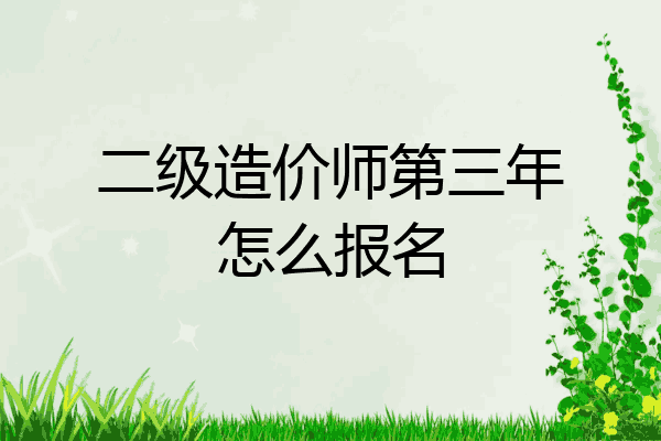 二级造价师第三年怎么报名