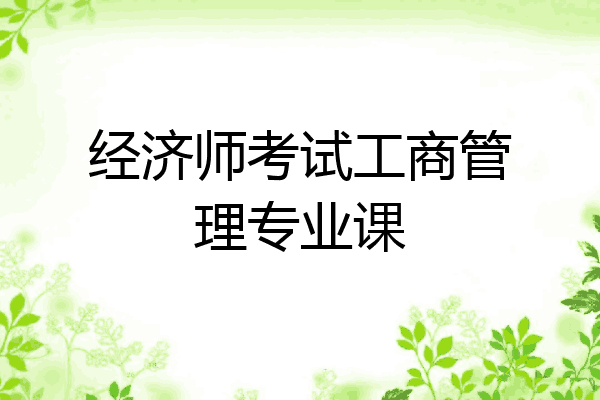 经济师考试工商管理专业课