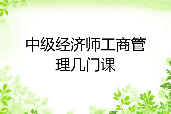 中级经济师工商管理几门课