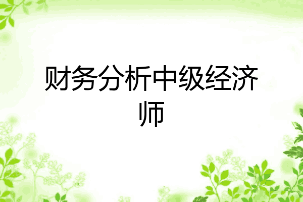财务分析中级经济师