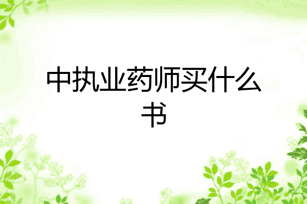 中执业药师买什么书