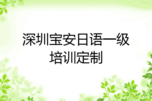 深圳宝安日语一级培训定制