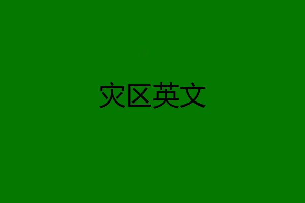 灾区英文