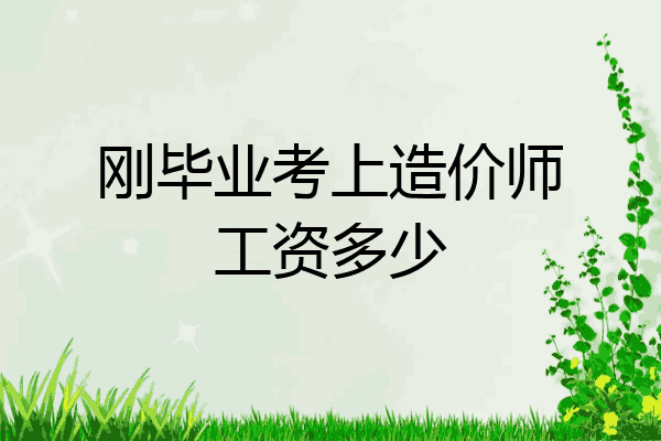 刚毕业考上造价师工资多少