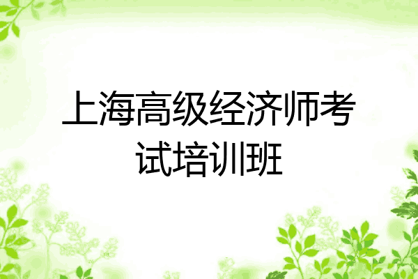 上海高级经济师考试培训班