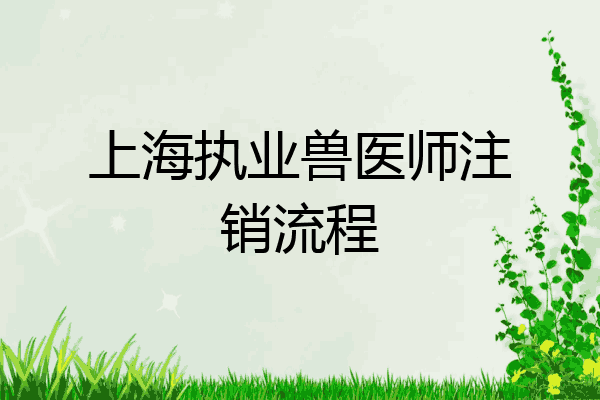 上海执业兽医师注销流程