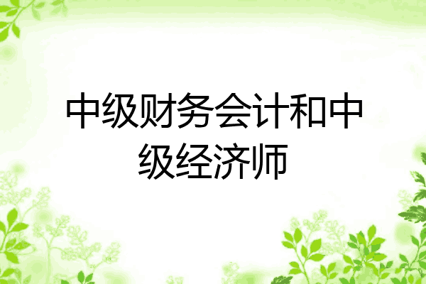 中级财务会计和中级经济师