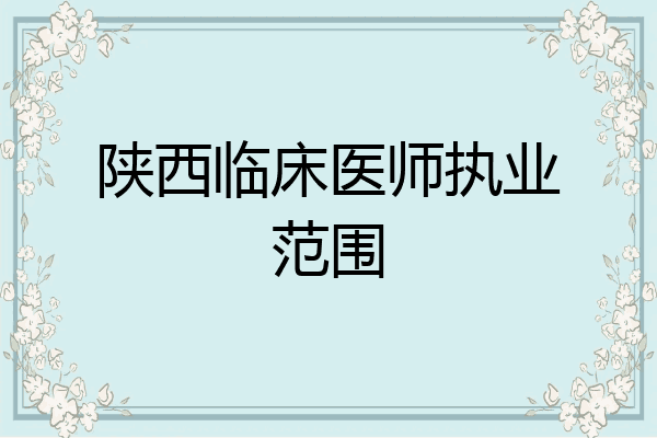 陕西临床医师执业范围