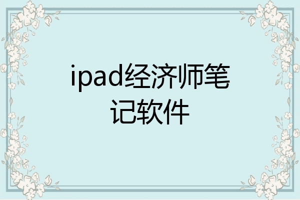 ipad经济师笔记软件