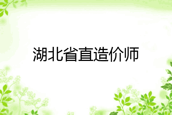 湖北省直造价师
