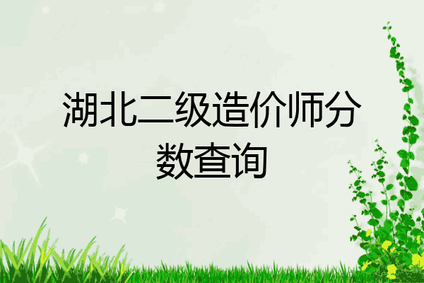湖北二级造价师分数查询