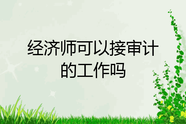 经济师可以接审计的工作吗