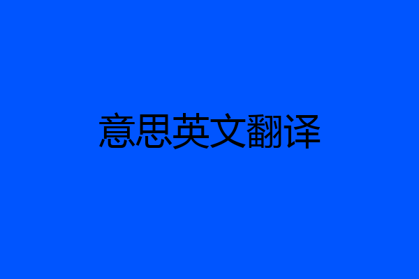 意思英文翻译